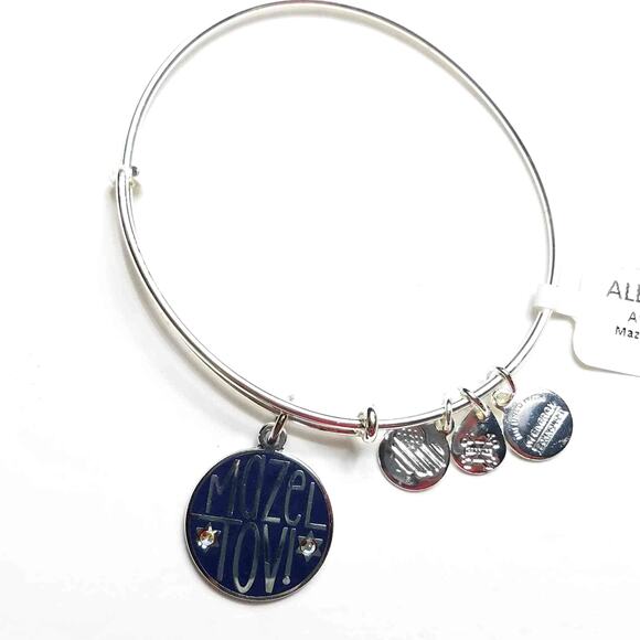 Alex and Ani Mazel Tov Charm Bracelet Silver Bangle‎ Jewelry Gift - Picture 1 of 3